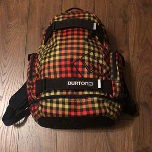 Burton plaid day hiker unisex backpack with laptop cushion